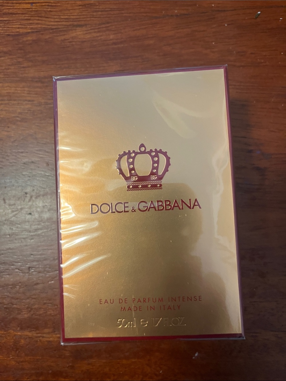 Dolce & Gabbana Gold Box with Burgundy Accents